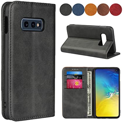 Samsung Galaxy S10e Wallet Case, SailorTech Premium PU Leather Protective Folio Flip Cover with Stand Feature and Built-in Magnet 3-Slots ID&Credit Cards Pockets for Galaxy s10e case（5.8"）-Dark Grey