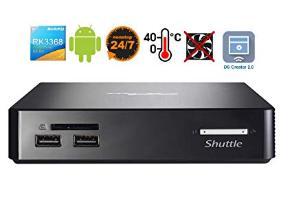 Shuttle XPC Nano NS02A Digital Signage Solution with Pre-Installed Digital Signage Software – DS Creator, 2GB DDR3L RAM, 16GB eMMC Storage, Android 8.1