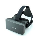 SUNNYPEAK Plastic Google Cardboard 3D VR Virtual Reality Glasses 3D Video Movie Game Glasses with Focal and Pupil Distance Adjustment with QR Code for iPhone Samsung Nexus HTC Moto LG Black