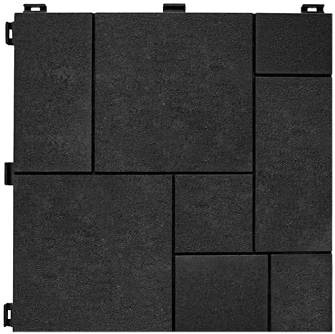 Multy Home Deck Tile 12" x 12" Mosaic, Slate 10-Pack