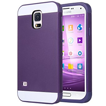 Galaxy S5 Case, S5 Case, ULAK Knox Armor 2in1 Hybrid Dual Layer Slim Shockproof Protective Case Cover for Samsung Galaxy S5 / Galaxy SV / Galaxy S V / Galaxy i9600 2014 Purple