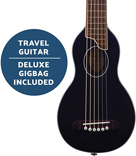 Washburn Rover 6 String Acoustic Guitar, Right, Black (RO10SBK-A)
