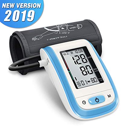【2019 Upgraded】 Blood Pressure Monitor, 2-in-1 Digital Upper Arm Automatic Measure Blood Pressure & Heart Rate Pulse with New Algorithm for Best Accuracy, Instant Reading for Home Use - FDA Approved