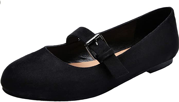 Aukusor Women's Wide Width Flat Shoes - Cozy Pointy Toe Slip On Ballet Flat.