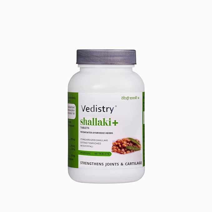Vedistry Shallaki  Tablets Joint & Bone health supplement | For Joint pain, stiffness & Arthritis - 60 tablets (Pack of 1)