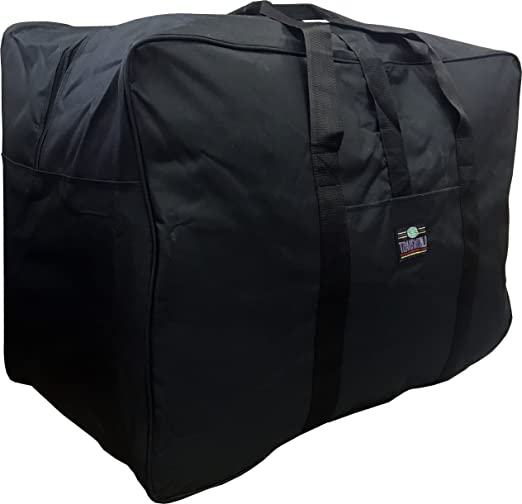 28"/32"/36" Black Polyester Square Jumbo Duffel Bag Travel Suitcase (36")