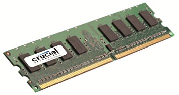 Crucial 2GB Single DDR2 667MHz (PC2-5300) CL5 Unbuffered UDIMM 240-Pin Desktop Memory Module CT25664AA667