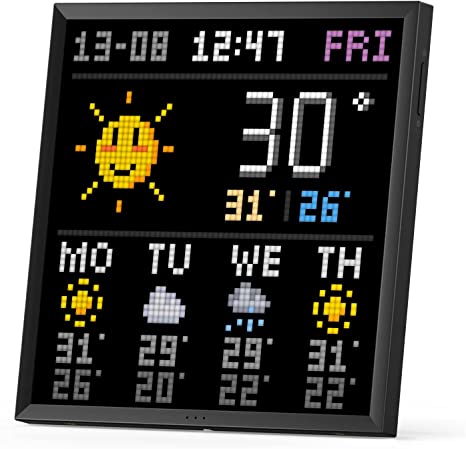 Divoom Pixoo-64 WiFi Pixel Art Display with a 64x64 LED Panel, Unique Lighting Decoration w/App Control