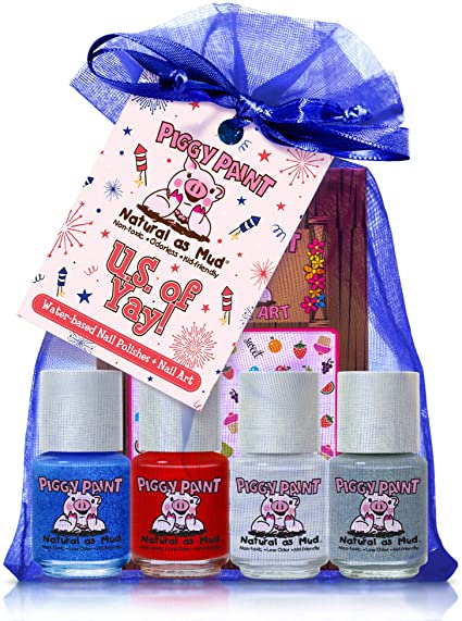 Piggy Paint 100% Non-Toxic Girls Nail Polish - Safe, Chemical Free Low Odor for Kids, Funny Bunny