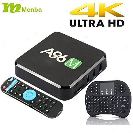 Monba A96M Android Mini PC RK 3229 Quad core CPU 1G/8G Wifi RJ45 4×USB port support 4K with Wireless keyboard