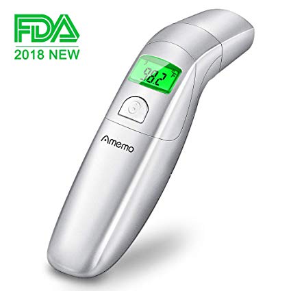 Ear Thermometer with Forehead Function, FDA Approved Accurate Baby Thermometer with Fever Indicator, 1-Second Quick Reading, Digital Medical Thermometer for Babies and Adults