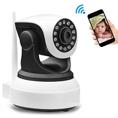 Home Security Camera - Wifi Wireless IP Surveillance HD Night Vision Wide Angle for Baby Pet Monitoring by Leocam