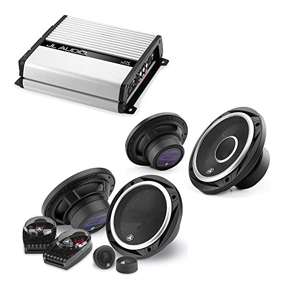 JL Audio JX400/4D 4-channel car amplifier 70 watts RMS x 4   C2-650 450W 6.5" 2-Way Evolution C2 Series Component Car Speakers System  C2-650x 450W 6.5" 2-Way Evolution C2 Series Coaxial Car Speakers