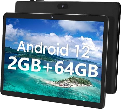 SGIN Android 12 Tablet, 10 Inch Tablets Tab 2GB RAM 64GB ROM, 5000mAh, 1280 * 800 Pixels Display, WiFi only, Dual Camera, Android Tablet for Kids, Tablet PC, Google GMS Certified