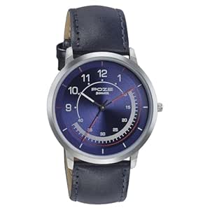 Sonata Poze Quartz Analog Blue Dial Leather Strap Watch for Men-SP70006SL01