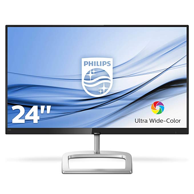 Philips 246E9QJAB 23.8" IPS Full HD (1920x1080) Freesync, 75Hz monitor with Built-in speakers. (VGA, HDMI, DisplayPort) - Black/Silver