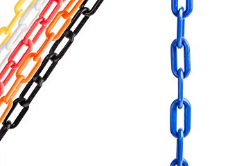 US Weight Chainboss Blue Plastic Safety Chain with Sun Shield UV Resistant Technology - 25 ft