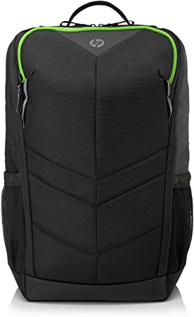 HP Pavilion Gaming Backpack 400 for Laptops up to 15-inch Diagonal (Black/Acid Green, 6EU57AA)