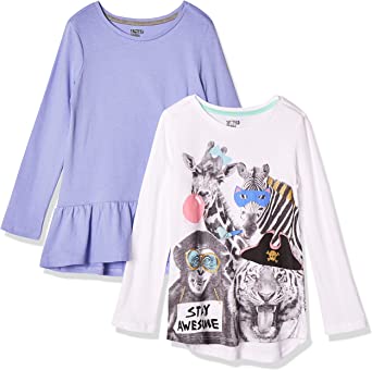 Amazon Brand - Spotted Zebra Girls' Long-Sleeve Tunic T-Shirts