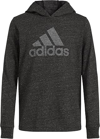 adidas Boys' Long Sleeve Cotton Bos Logo Hooded T-Shirt