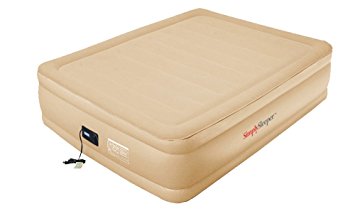 SimplySleeper SS-83Q Queen Raised Air Bed with Flock Top and Quick Inflating Built-in Pump
