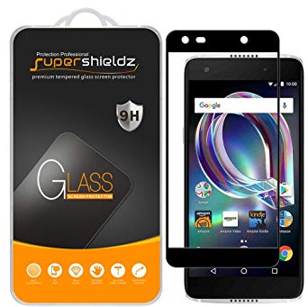 [2-Pack] Supershieldz for Alcatel Idol 5S Tempered Glass Screen Protector, [Full Screen Coverage] Anti-Scratch, Bubble Free, Lifetime Replacement (Black)