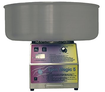 Paragon Spin Magic 5 Cotton Candy Machine with Plastic Bowl for Professional Concessionaires Requiring Commercial Quality & Construction