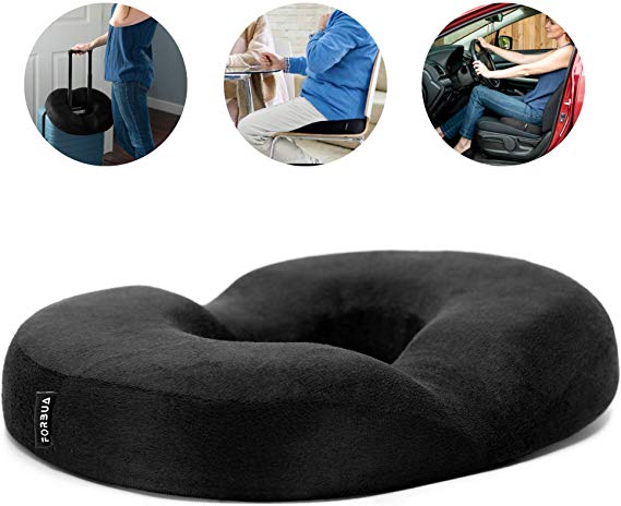 Donut Pillow for Tailbone Pain - Comfortably Provides Effective Relief for Hemorrhoid Pregnancy Coccyx Sciatica  - Premium Orthopedic Seat Cushion Won't Lose Shape, Butt Pillow Cushion for  Sitting
