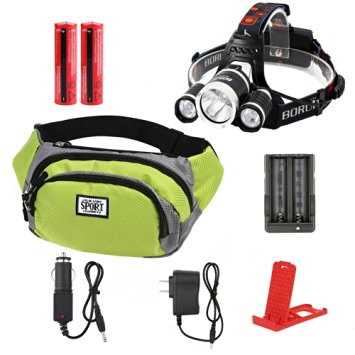 KAZOKU Headlamp Flashlight with Red LED Light - Super Bright, Lightweight & Comfortable, Easy to Use - Perfect for Running, Walking, Camping, Reading, Hiking, Kids, DIY & More, Batteries Included