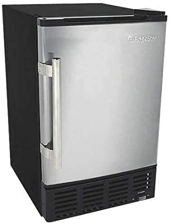 EdgeStar IB120SS Built in Ice Maker, 12 lbs, Stainless Steel and Black