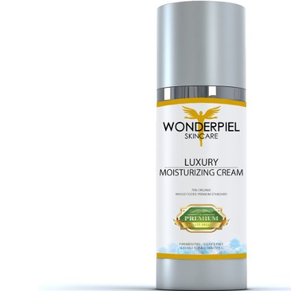 Face Moisturizer for Dry Skin by WONDERPIEL for Men and Women - 100 Natural 70 Organic