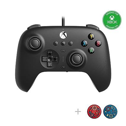 8Bitdo Ultimate Wired Controller for Xbox Series X|S, Xbox One and Windows, PC Gaming Gamepad with Back Buttons, Trigger Vibration, 3.5mm Audio Jack & Mic Mute Button - Officially Licensed (Black)