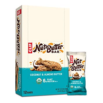 Clif Nut Butter Filled - Organic Snack Bars - Coconut Almond Butter - (1.76 Ounce Protein Snack Bars, 12 Count)