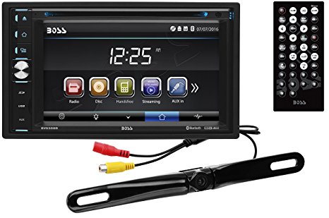 BOSS Audio BVB9358RC Double Din, Touchscreen, Bluetooth, DVD/CD/MP3/USB/SD AM/FM Car Stereo, 6.2 Inch Digital LCD Monitor, Wireless Remote, Rear License Plate Mount Camera Included