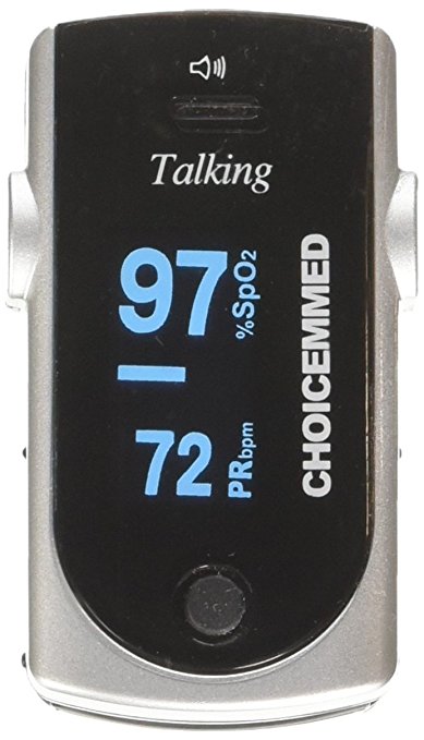 ChoiceMMed Fingertip Pulse Oximeter with Real Person Voice Reading Results