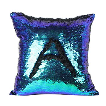 Tinksky Tone Glitter Sequins Throw Pillow Cases and Covers Color Changing Scale Home Cushion Sofa Pillowcase Home Decoration