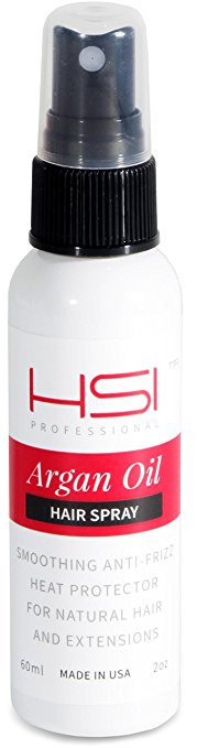 HSI PROFESSIONAL #1 THERMAL PROTECTOR 450 WITH ARGAN OIL FOR FLAT IRON, INFUSED WITH VITAMINS A,B,C & D. CREATES SILKY, SMOOTH AND HEALTHY HAIR. SULFATE FREE. MADE IN USA. NO MORE SPLIT ENDS (2oz)