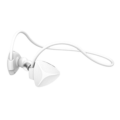Bluetooth Headphones - Sport Sweatproof Earbuds -Wireless Bluetooth 4.0 Stereo In-ear Headset Bellang&Popcloud Noise Cancellation Hands-Free Calling With Microphone For Sports, Running ,Etc .White