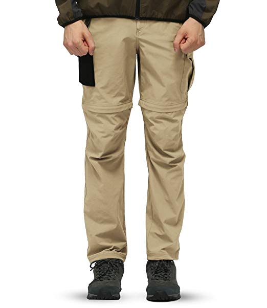 Outto Men's Water Repellent Convertible Cargo Hiking Pants Belted