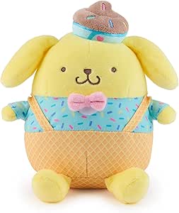 GUND Sanrio Hello Kitty and Friends Pompompurin Ice Cream Plush, Stuffed Animal for Ages 1 and Up, Yellow, 6”