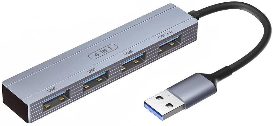 HelloLife 4-Port USB Hub 3.0, Ultra-Slim Data USB 2.0 Hub Splitter, More USB Port Expansion for Surface Pro, PC, Windows, Mac Pro, Mac Mini, Flash Drive, Mobile HDD and More