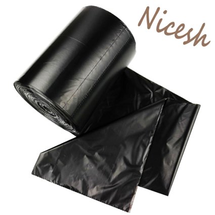 Nicesh 4 Gallon Trash Can Liners,130 Counts,Black