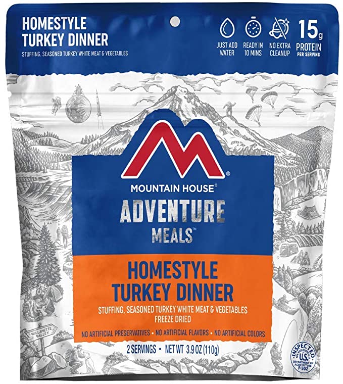 Mountain House Homestyle Turkey Dinner | Freeze Dried Backpacking & Camping Food