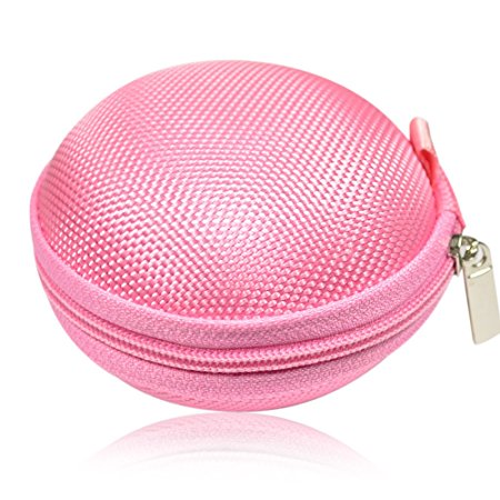 Earphone Headset Earbuds Hard Hold Case (Pink)