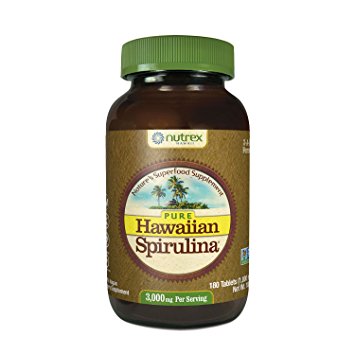 Pure Hawaiian Spirulina - 1000mg tablets 180 count – Boosts Energy and Supports Immunity – Vegan, Non GMO – Natural Superfood Grown in Hawaii