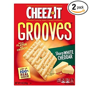 Cheez-it, Grooves, Crispy Cracker Chips (Pack of 2)