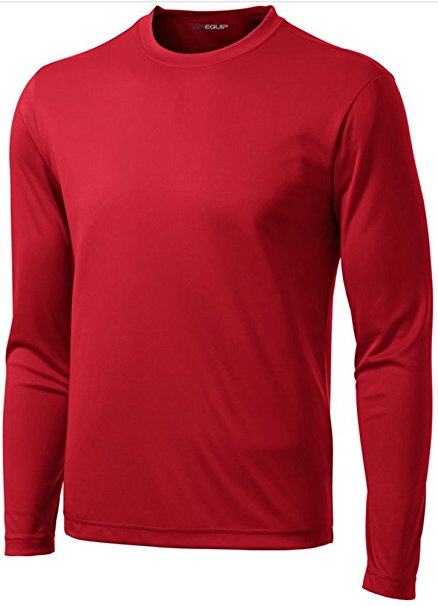 DRI-EQUIP Youth Long Sleeve Moisture Wicking Athletic Shirts. Youth Sizes XS-XL