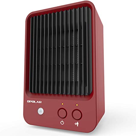 OPOLAR Space Heater, 600 Watt Personal Mini Ceramic Heater with Smart Infrared Motion Sensor, Quiet Office Heater, Over-Heat Protection and Tip-Over Protection, Quick Heat-up for RV Desk