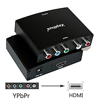 Zepthus 5RCA Component RGB YPbPr to HDMI v1.3 HDCP Video Audio Converter for HDTV, DVD, PSP, Xbox 360 and Wii
