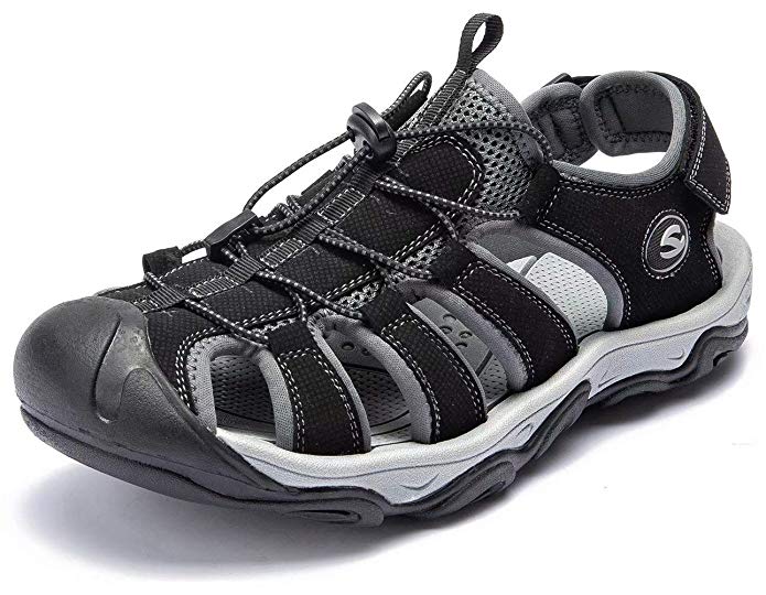 ODOUK Mens Sport Hiking Sandals Athletic Outdoor Summer Closed Toe Beach Sandals